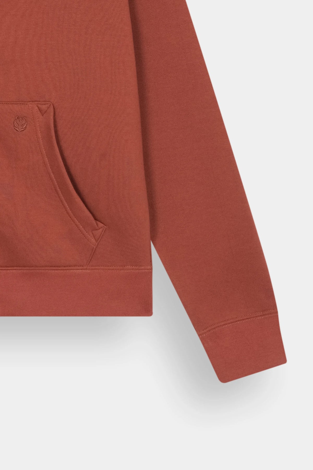 Fleece Zip Hoodie - Rust