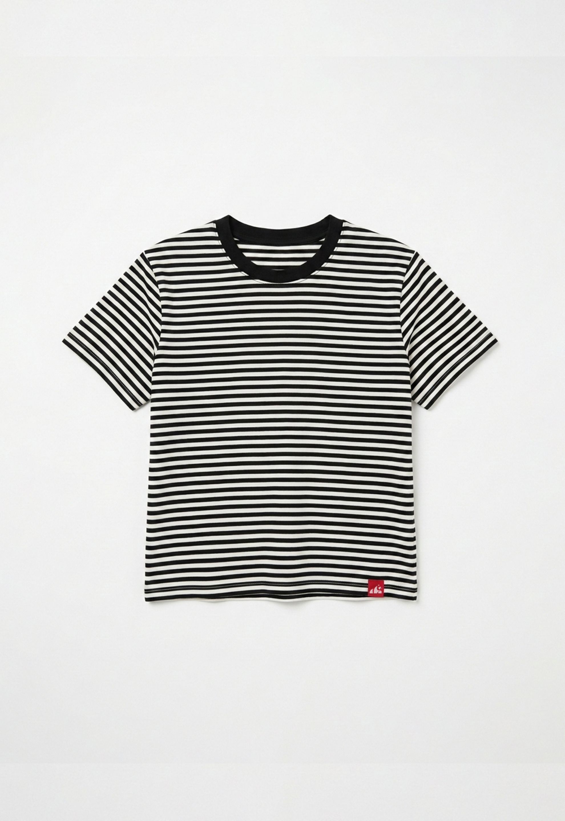 women's stripe tee - black