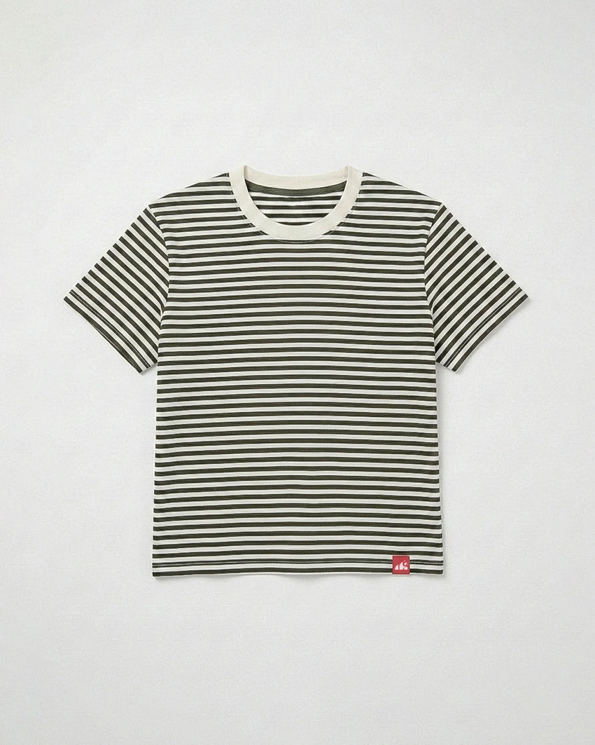 women's stripe tee - olive