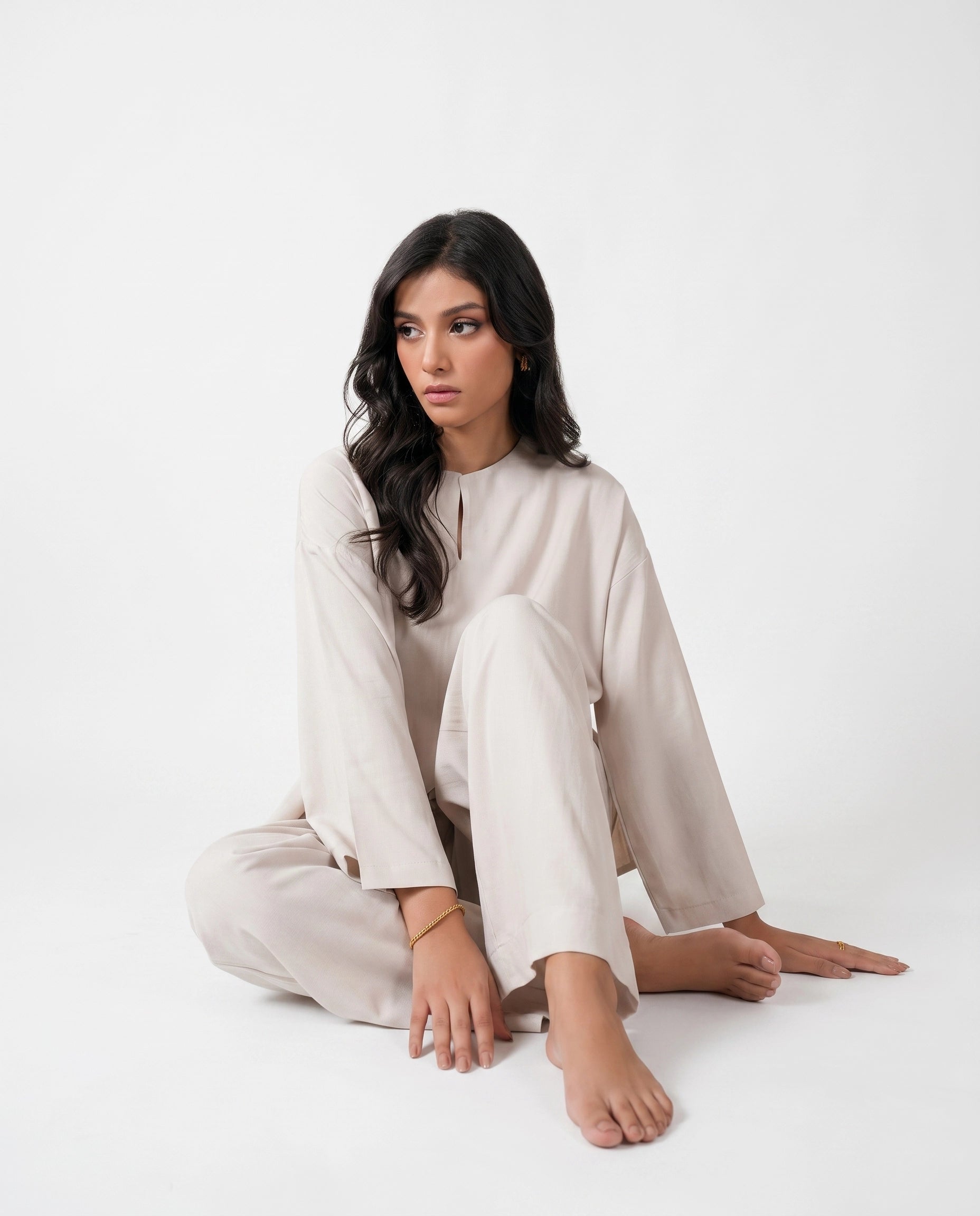 Beige Linen Co-Ord Set