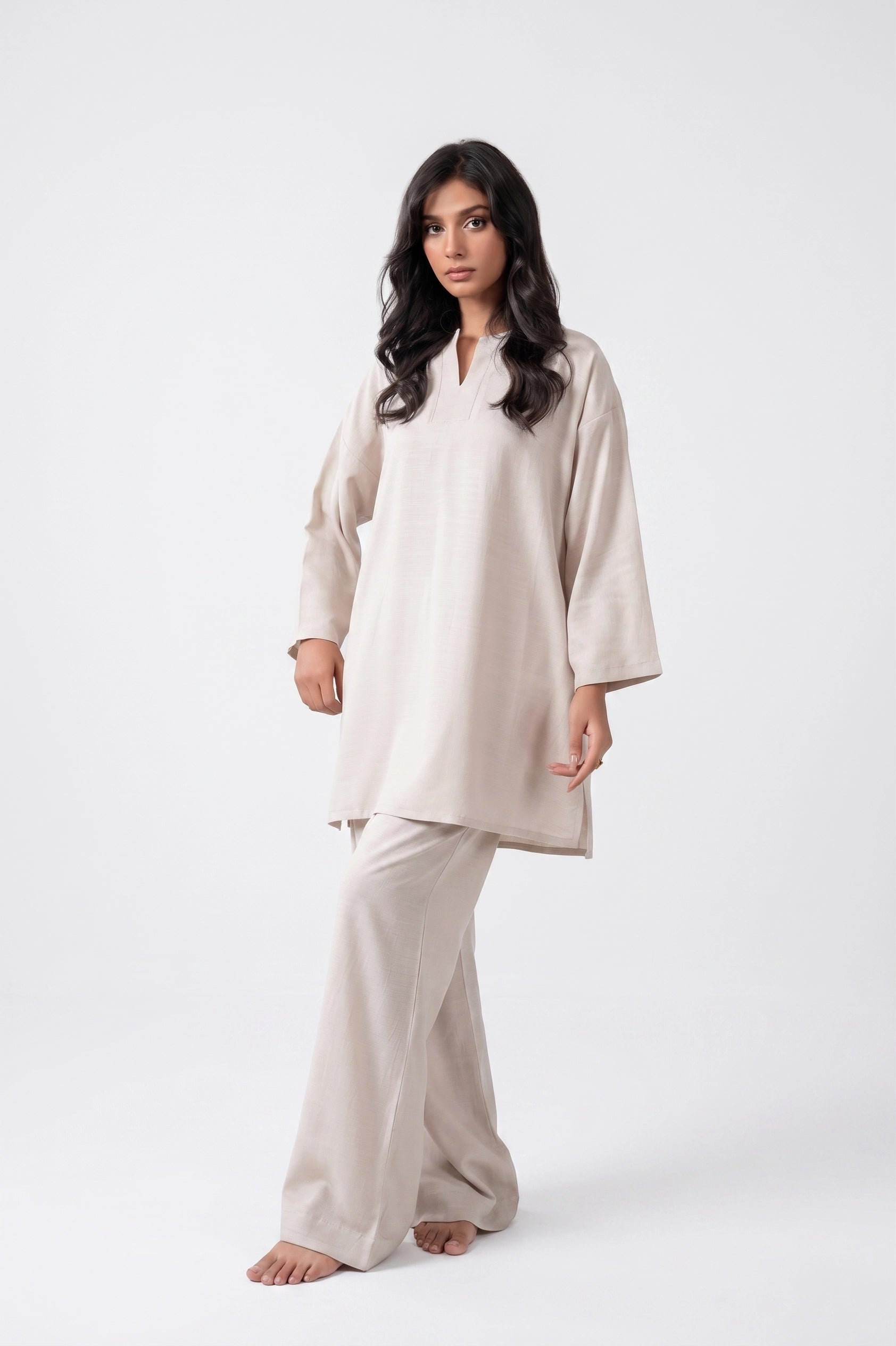 Beige Linen Co-Ord Set
