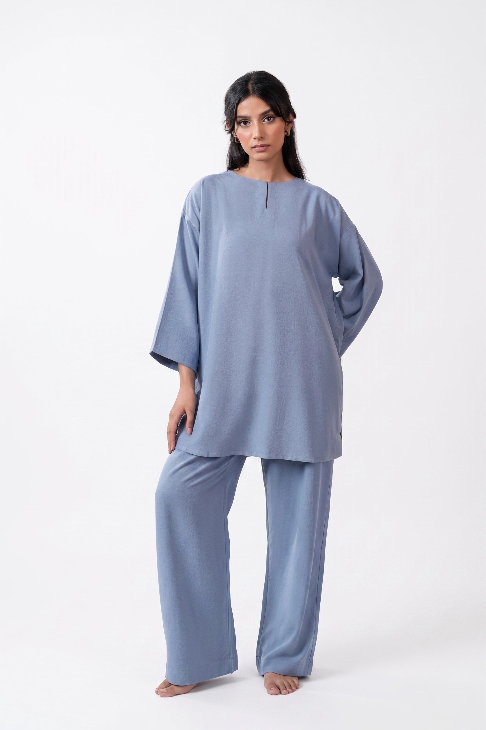Pastel Blue Linen Co-Ord Set