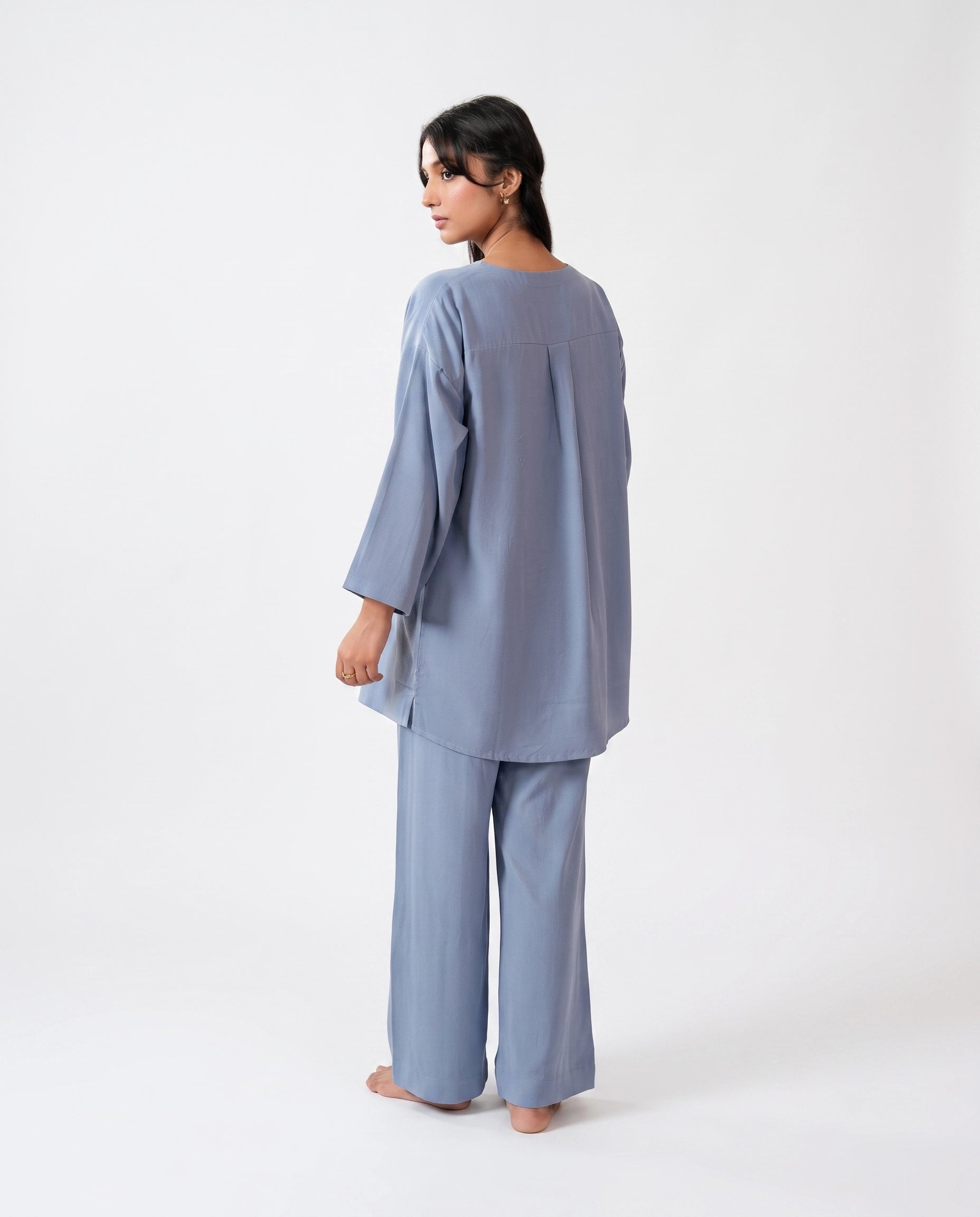 Pastel Blue Linen Co-Ord Set