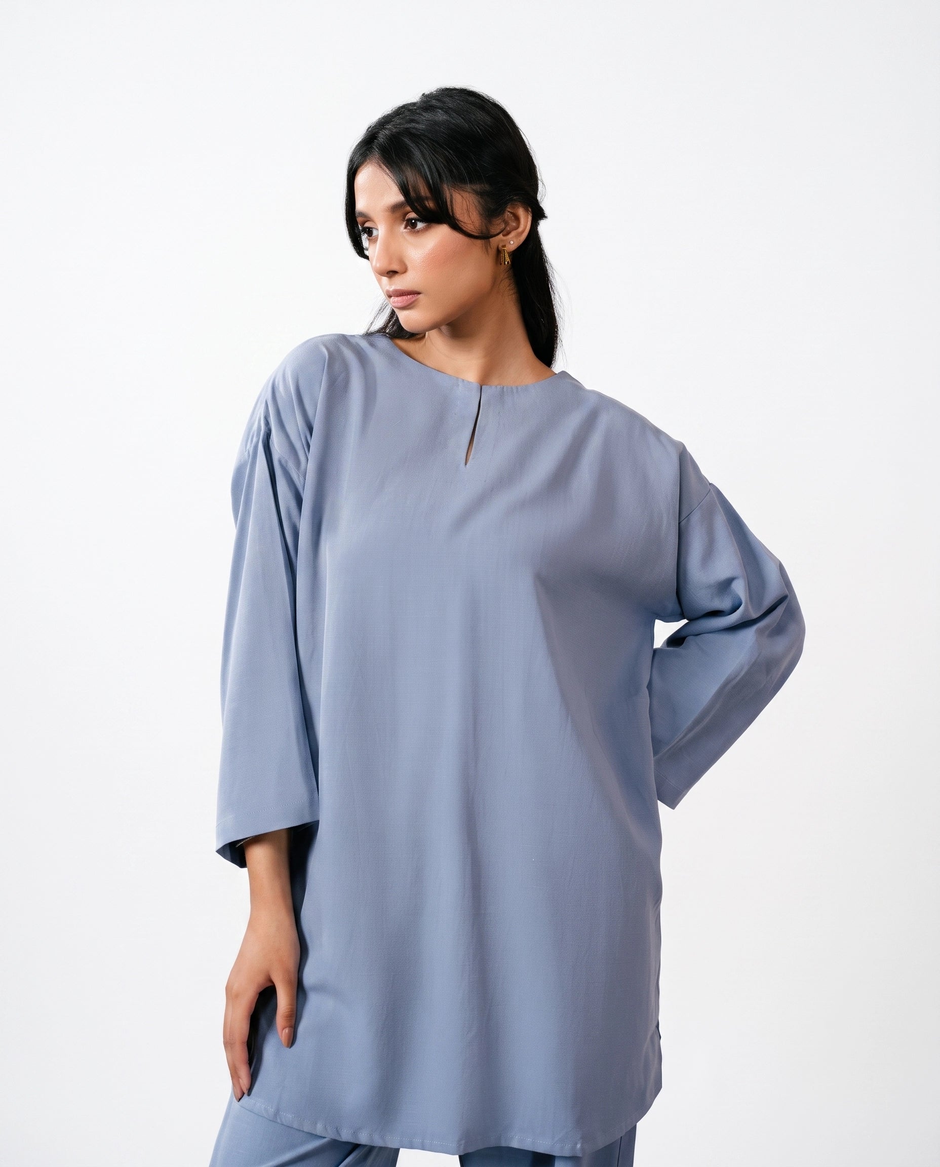 Pastel Blue Linen Co-Ord Set