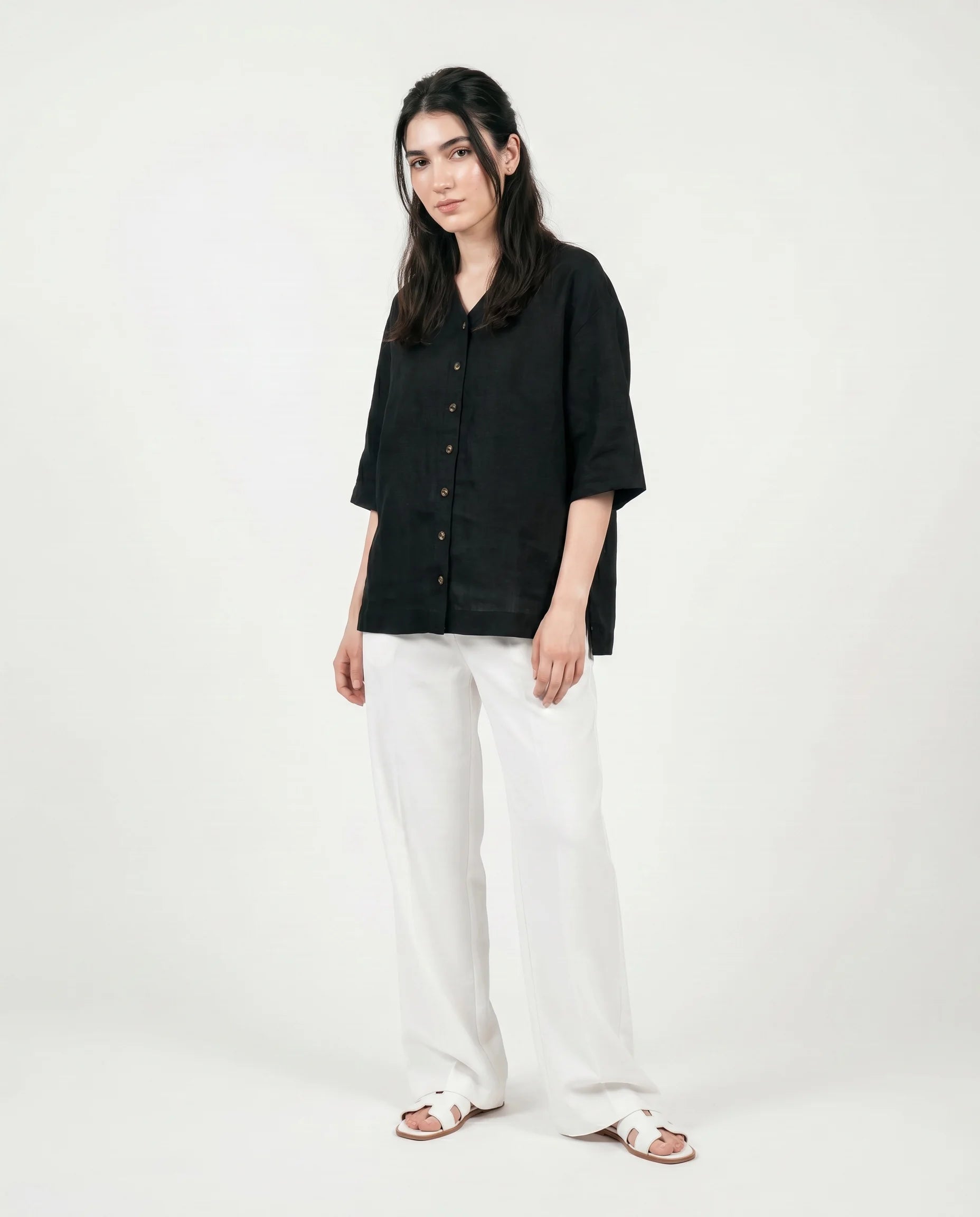 linen button shirt