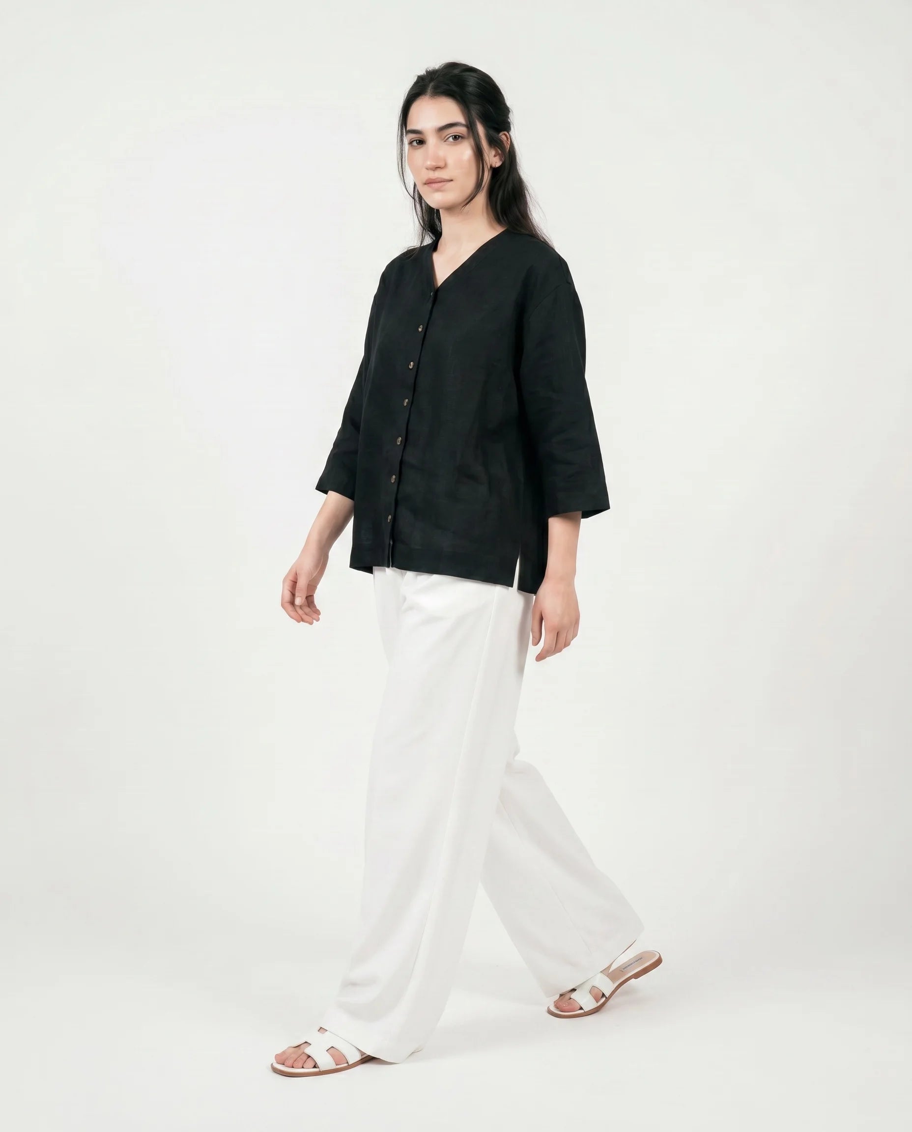 linen button shirt