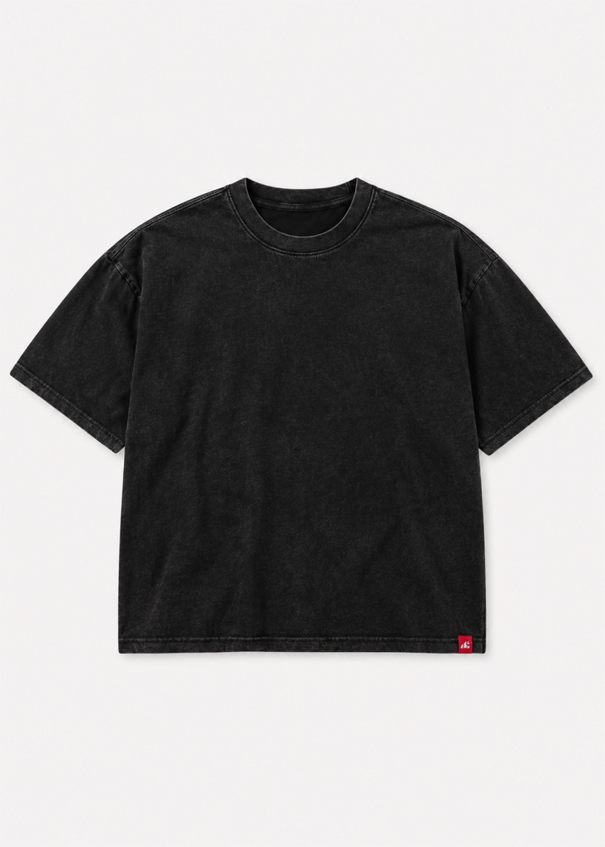 Stone Washed Oversized Basic Tshirt